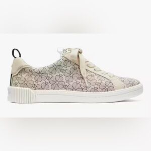 Kate Spade Flower Low Top Women's Cream Lace-Up Sneakers 9.5 NWT in Box
